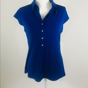 Alfani large shortsleeve blouse with jeweled btns